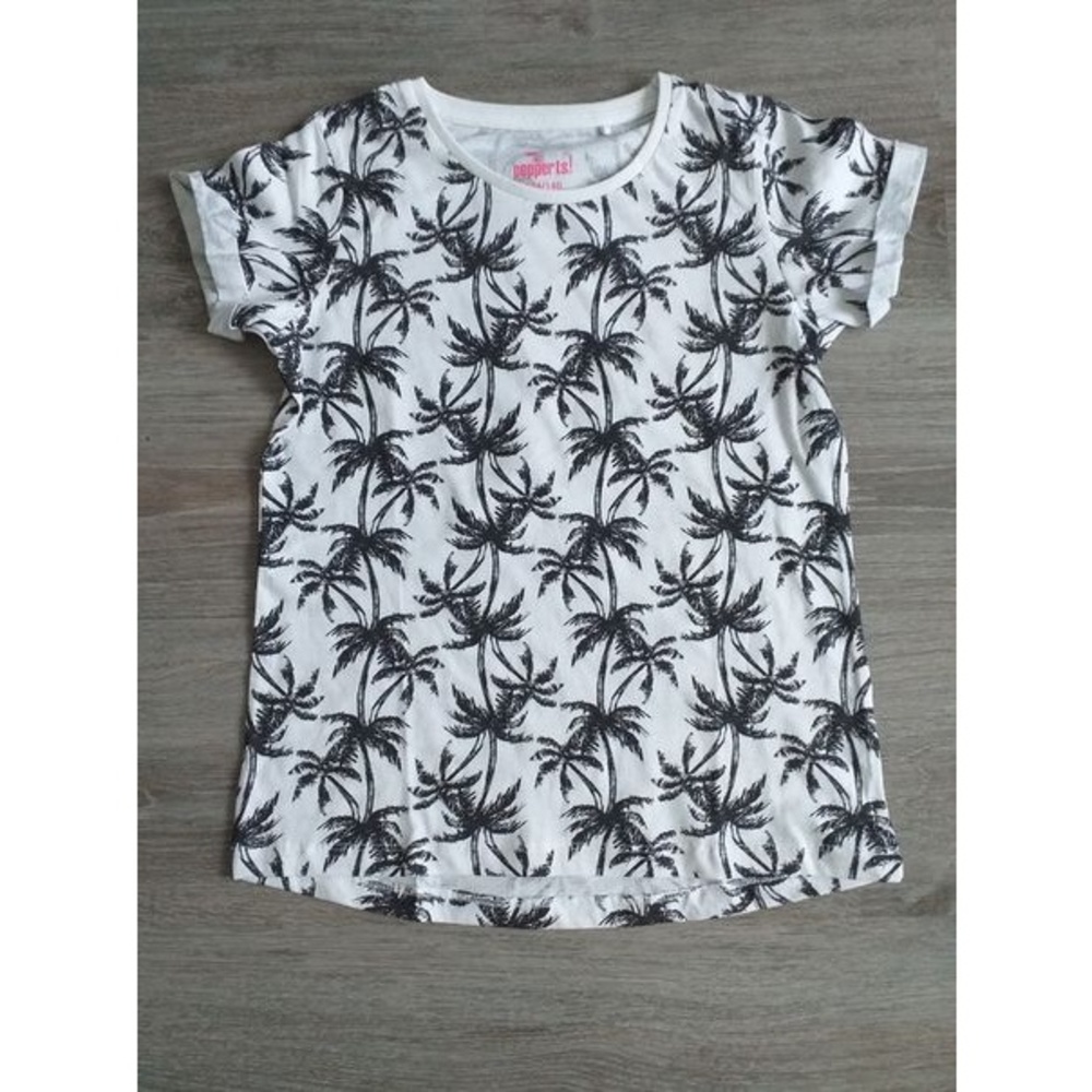 T-Shirt Girls' White Palm tree print